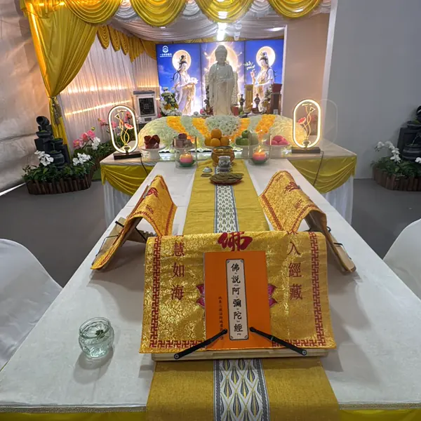 My team in attendance at a Buddhist wake