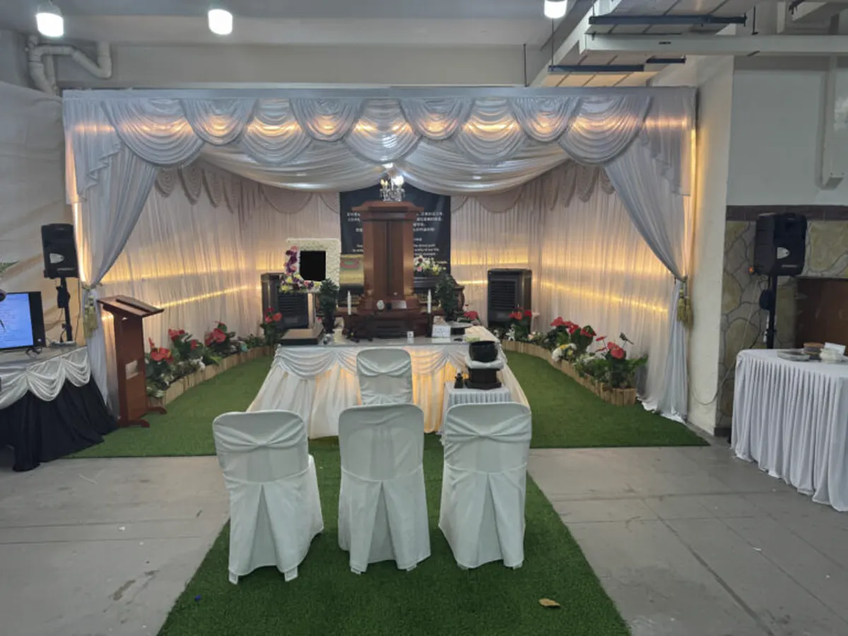 Soka funeral service hall prepared in Singapore
